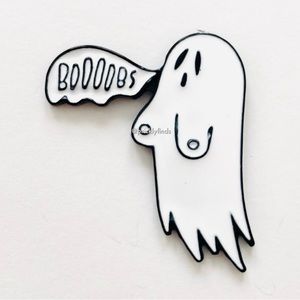 8/$40 Spooky Ghost With Boooobs Enamel Pin